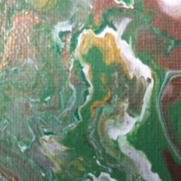 'EARTH VIBRATIONS' Original Acrylic Painting 2023, DESIGNS BY SANDY 9"x12" - Picture 6 of 15